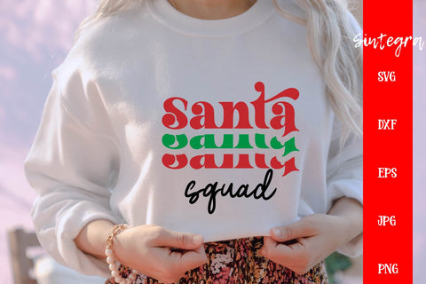 Santa Squad SVG, Funny Christmas SVG Free For Commercial Use SVG Sintegra 