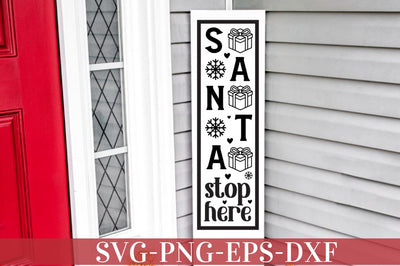 Santa stop here SVG, Santa stop here SVG DESIGNISTIC 