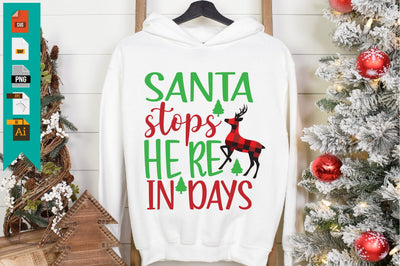 Santa Stops Here in Days SVG Craftlabsvg24 