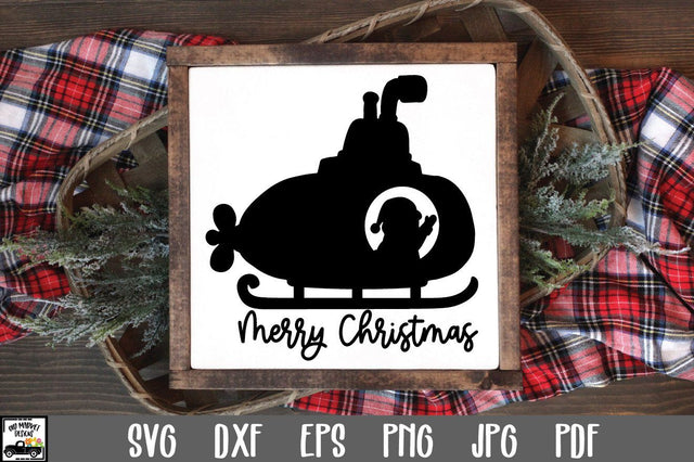 Santa Submarine SVG File - Merry Christmas SVG File SVG Old Market 