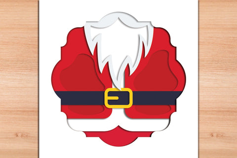 Santa Suits- 3D Layered Paper Cut SVG SVG Slim Studio 
