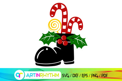 Santa SVG, Santa Claus SVG, Santa's Boots SVG, Santa Claus, Merry Christmas SVG, Christmas ornaments SVG, Christmas decoration SVG SVG Artinrhythm shop 