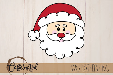 Santa SVG, Santa Face svg SVG Caffeinated SVGs 