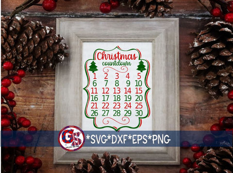 Santa Tray & Christmas Countdown Bundle SVG DXF EPS PNG SVG Greedy Stitches 