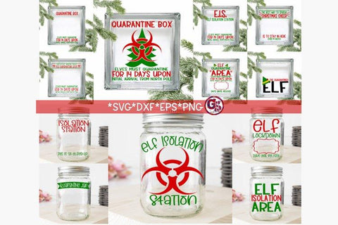 Santa Tray Elf Quarantine Christmas Countdown Bundle SVG DXF EPS PNG SVG Greedy Stitches 