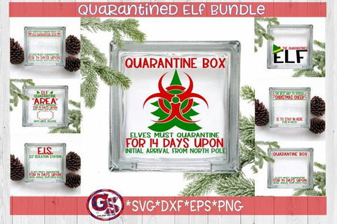 Santa Tray Elf Quarantine Christmas Countdown Bundle SVG DXF EPS PNG SVG Greedy Stitches 