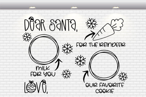 Santa Tray / Santa Place Mat - SVG, PNG, DXF, EPS SVG Elsie Loves Design 
