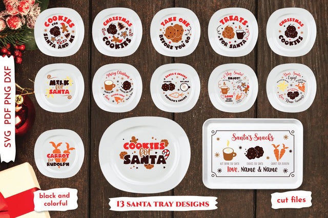 Santa tray svg bundle. Cookie plate. Cut files Christmas.SVG SVG Angelina Semenova 