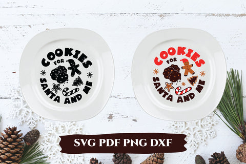 Santa tray svg bundle. Cookie plate. Cut files Christmas.SVG SVG Angelina Semenova 