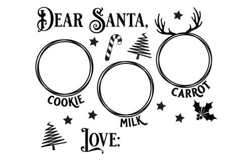 Santa Tray SVG | Christmas Cut File SVG B Renee Design 