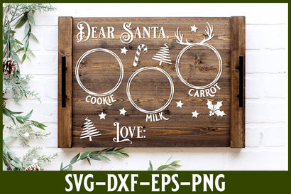 Santa Tray SVG | Christmas Cut File SVG B Renee Design 