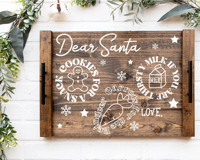 Santa Tray svg | Cookies for Santa SVG | Santa Plate SVG | Christmas SVG | Dear Santa svg | Santa svg | Carrots for the Reindeer | Cookie SVG What A Gem SVG 