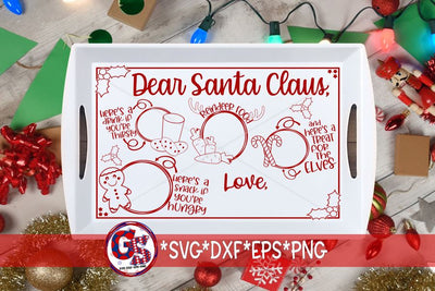 Santa Tray SVG DXF EPS PNG SVG Greedy Stitches 