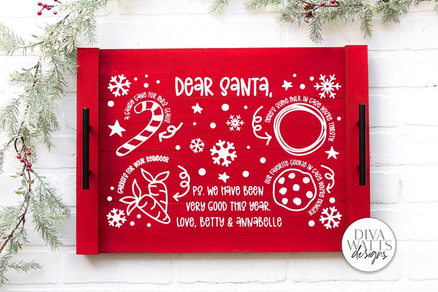 Santa Tray SVG | Multiple Child Version | Christmas / Winter Design SVG Diva Watts Designs 