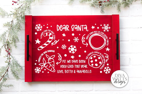 Santa Tray SVG | Multiple Child Version | Christmas / Winter Design SVG Diva Watts Designs 