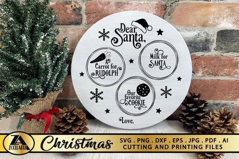 Santa Tray SVG PNG EPS DXF Santa Plate SVG Christmas SVG SVG zoellartz 
