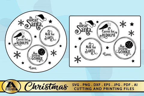 Santa Tray SVG PNG EPS DXF Santa Plate SVG Christmas SVG SVG zoellartz 