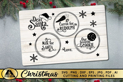 Santa Tray SVG PNG EPS DXF Santa Plate SVG Christmas SVG SVG zoellartz 