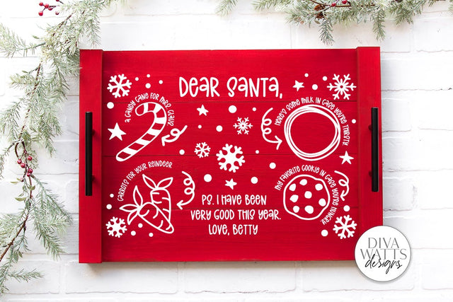 Santa Tray SVG | Single Child Version | Christmas / Winter Design SVG Diva Watts Designs 