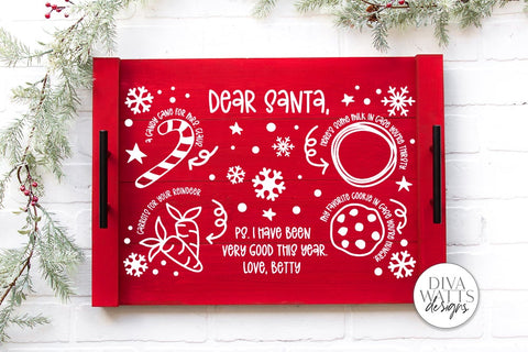 Santa Tray SVG | Single Child Version | Christmas / Winter Design SVG Diva Watts Designs 