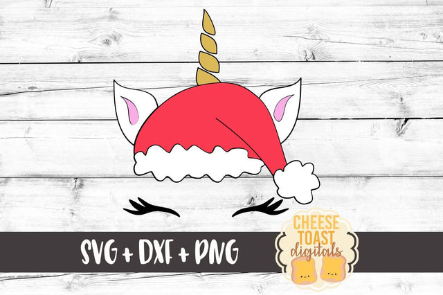 Santa Unicorn SVG Cheese Toast Digitals 