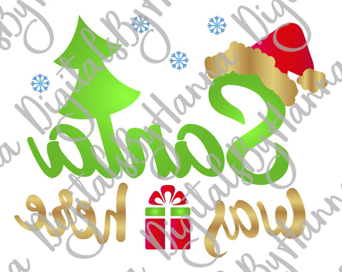 Santa Was Here Christmas Print & Cut SVG Digitals by Hanna 