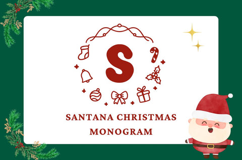 Santana Christmas Monogram Font Attype studio 