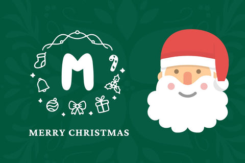 Santana Christmas Monogram Font Attype studio 