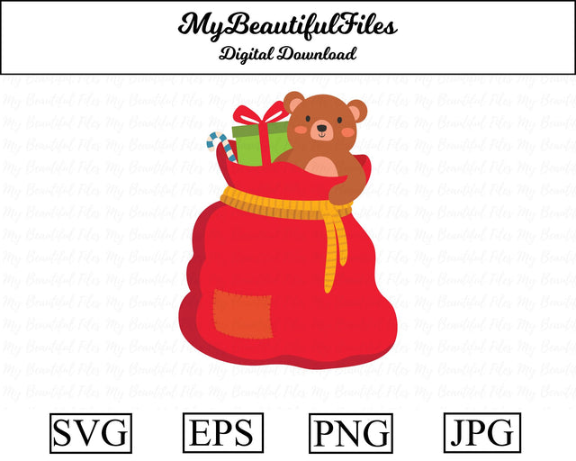 santa's bag - christmas SVG MyBeautifulFiles 