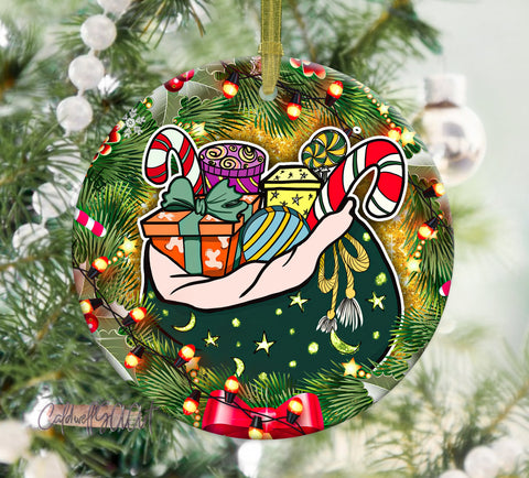 Santa's Bag Ornament Png Sublimation Design, Merry Christmas Png, Christmas Candy Cane Ornament Png, Deer Ornament Png, Digital Download Sublimation CaldwellArt 