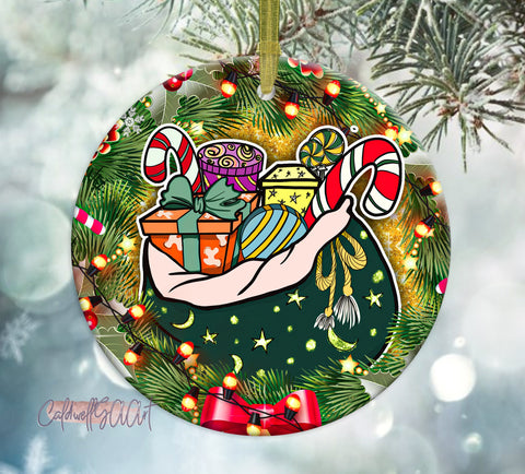 Santa's Bag Ornament Png Sublimation Design, Merry Christmas Png, Christmas Candy Cane Ornament Png, Deer Ornament Png, Digital Download Sublimation CaldwellArt 