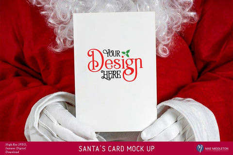 Santa's Card - Christmas mock up Mock Up Photo Mae Middleton Studio 