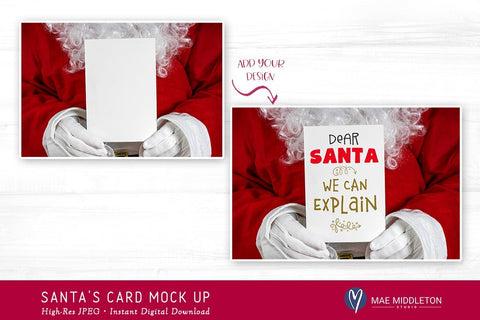 Santa's Card - Christmas mock up Mock Up Photo Mae Middleton Studio 