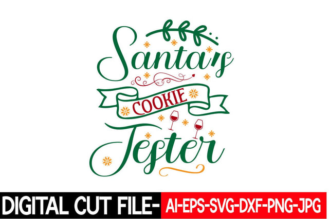 Santa's Cookie Tester Svg cut file SVG Blessedprint 