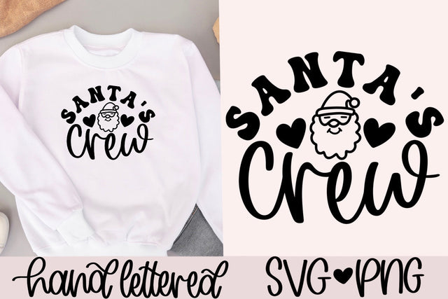 Santa's crew svg, christmas shirt svg, christmas mug svg, christmas crew svg, santa hat svg, family christmas svg, santa claus svg, xmas svg SVG AnitaAlyiaLettering 