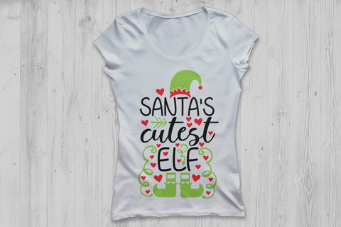 Santa's Cutest Elf| Christmas Elf SVG Cutting Files. SVG CosmosFineArt 