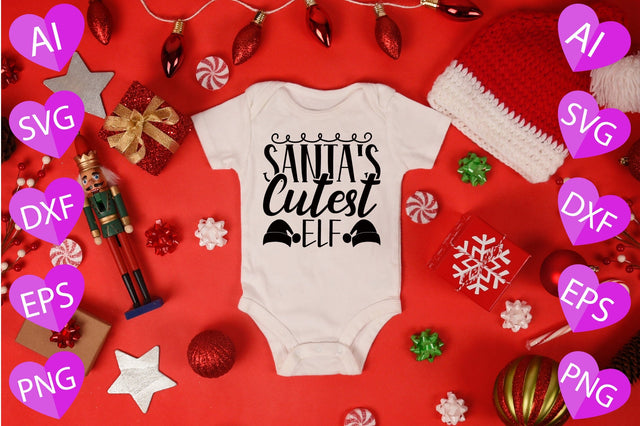 Santa's Cutest Elf SVG CraftlabSvg29 