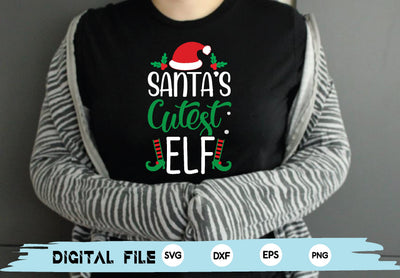 Santa’s Cutest Elf SVG md faruk hossain 