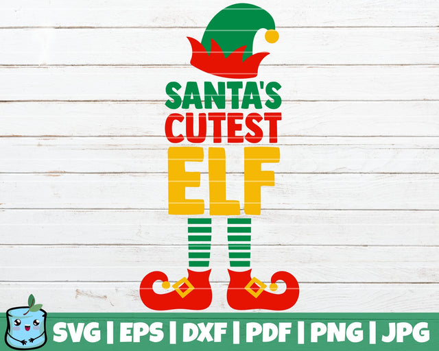 Santa's Cutest Elf SVG MintyMarshmallows 