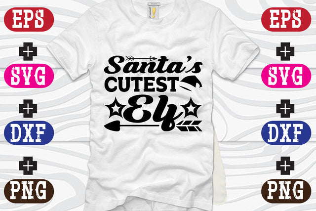 Santa's Cutest Elf SVG Nurstore 