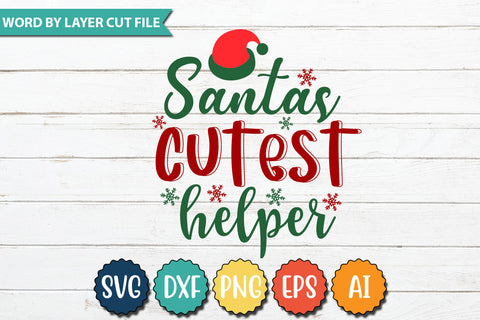 Santas Cutest Helper SVG Cut File SVG DesignPlante 503 