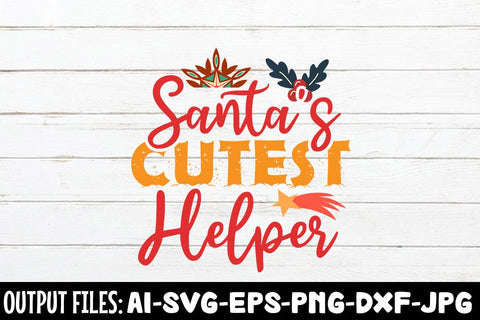 Santa's Cutest Helper svg design SVG Rafiqul20606 