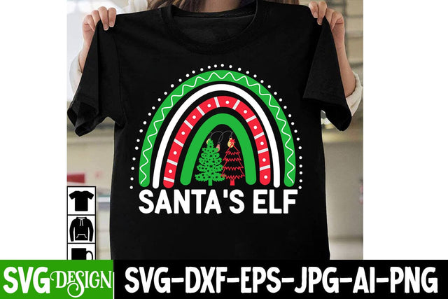 Santa's ELF SVG Cut File, Santa's ELF Sublimation Design PNG, Christmas SVG Cut File, Christmas SVG Quotes, Merry Christmas SVG Design, Christnmas Sublimation PNG SVG BlackCatsMedia 