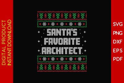 Santa's Favorite Architect Christmas SVG PNG PDF Cut File SVG Creativedesigntee 