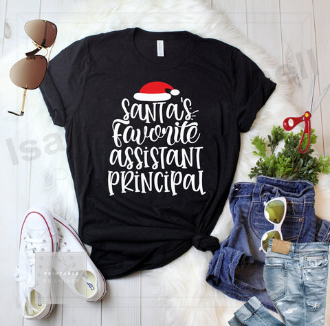 Santa's favorite assistant principal svg, Christmas Santa svg, Christmas Principal t shirt, Christmas teacher svg SVG Isabella Machell 