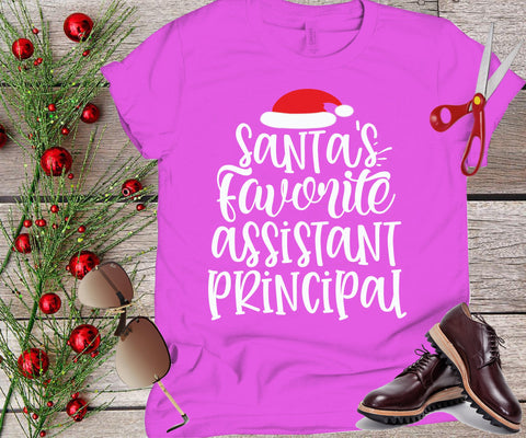Santa's favorite assistant principal svg, Christmas Santa svg, Christmas Principal t shirt, Christmas teacher svg SVG Isabella Machell 