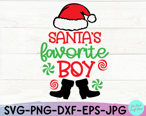 Santa's Favorite Boy SVG, Boy Christmas SVG Cutting Files SVG She Shed Craft Store 