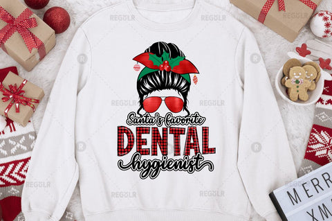 Santa's favorite dental hygienist Sublimation Design Sublimation Regulrcrative 