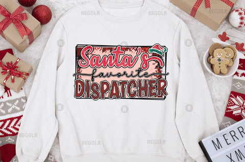 Santa's favorite dispatcher Sublimation Design Sublimation Regulrcrative 