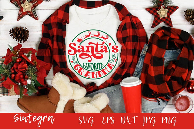 Santa's Favorite Grandma SVG Free For Commercial Use SVG Sintegra 